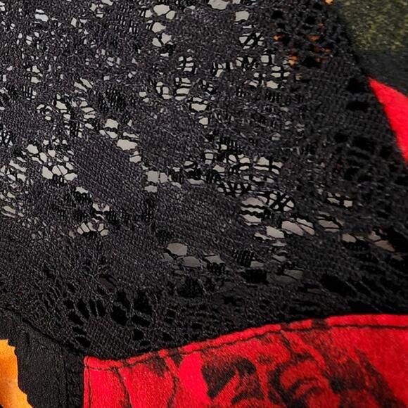 Umgee Off Shoulder Bell Sleeve Floral Mini Dress Size Small Hippie Peasant Gypsy - Picture 5 of 7